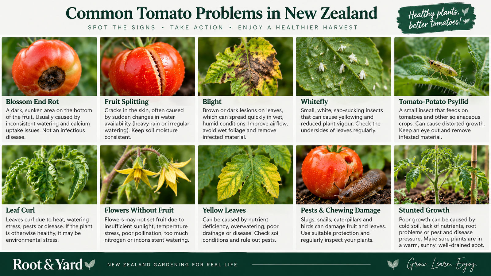 Common tomato problems when learning how to grow tomatoes NZ